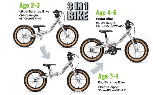 Littlebig 1 kinderfahrrad - littlebig, 3-in-1